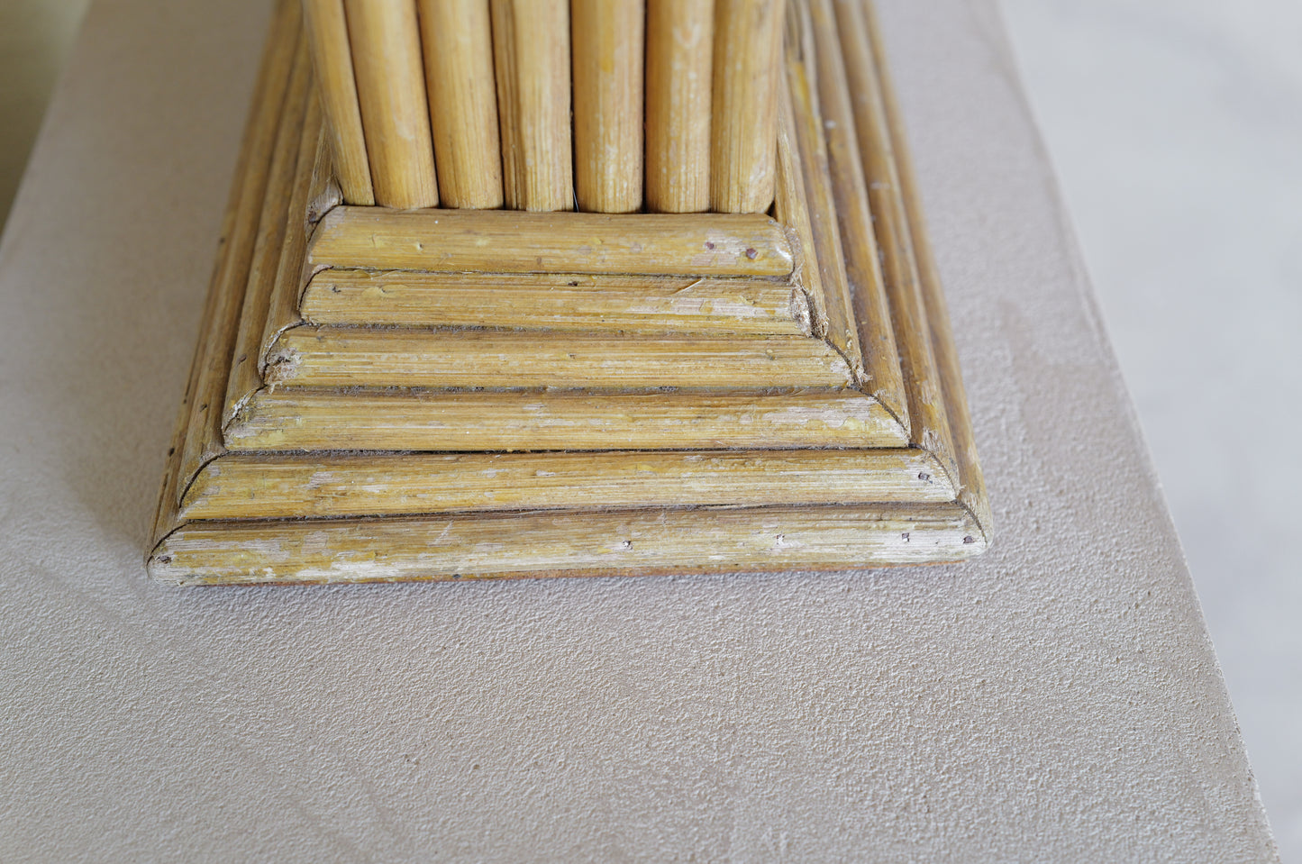 Rattan and bamboo display shelf 1970s ②