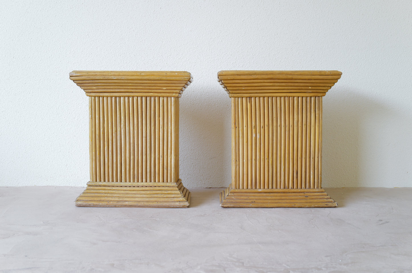 Rattan and bamboo display shelf 1970s ②