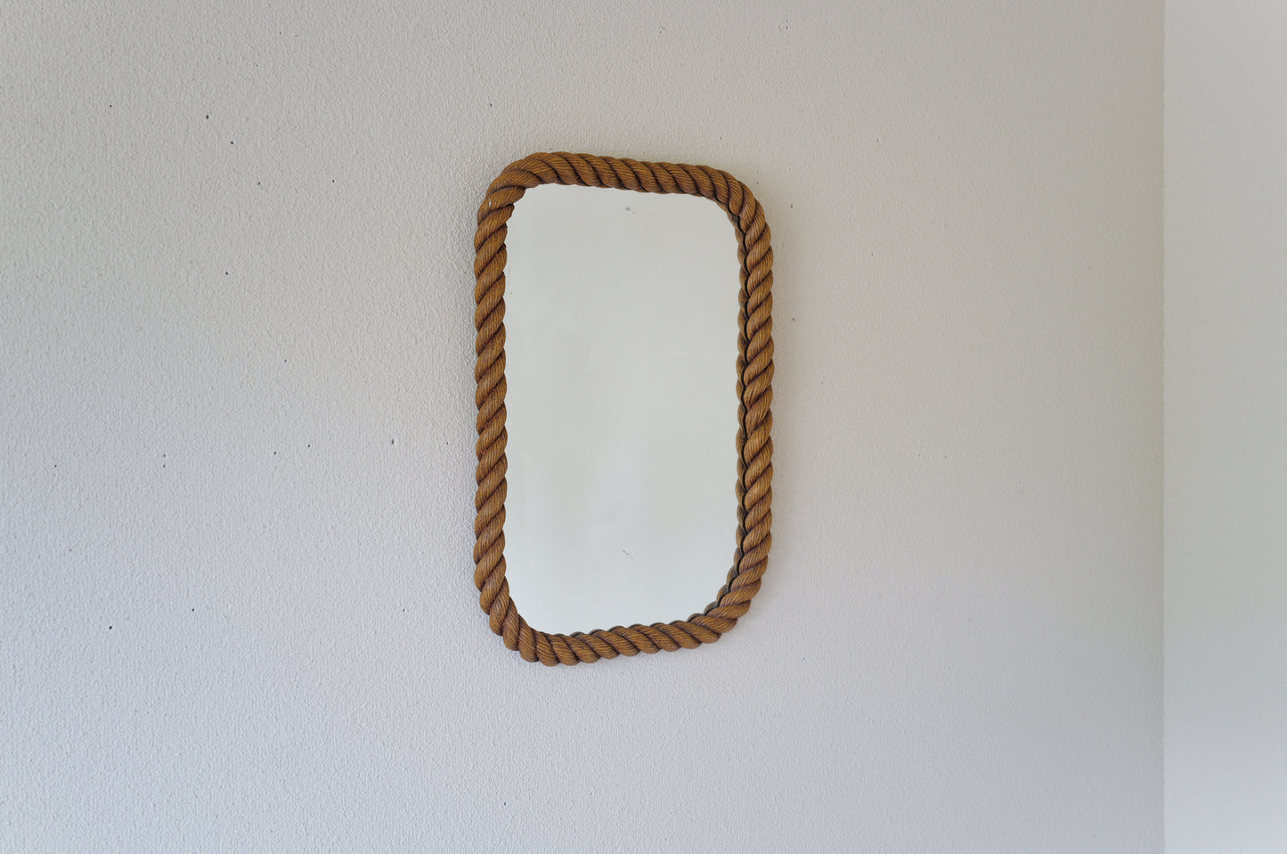 1960s Vintage rope - look wall mirror
