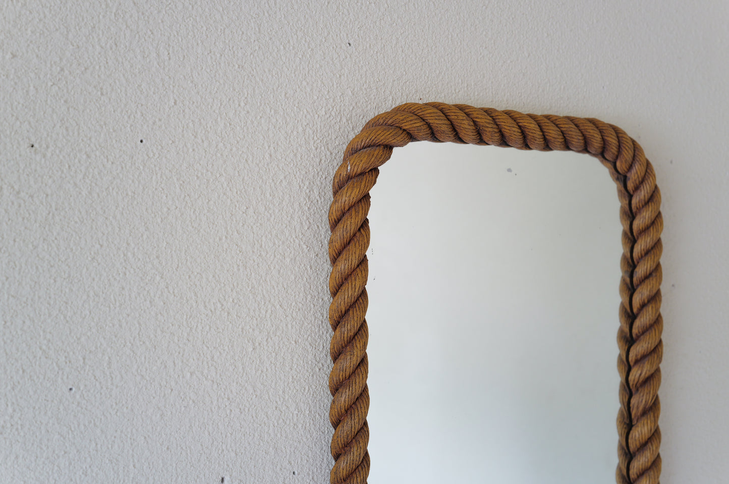 1960s Vintage rope - look wall mirror