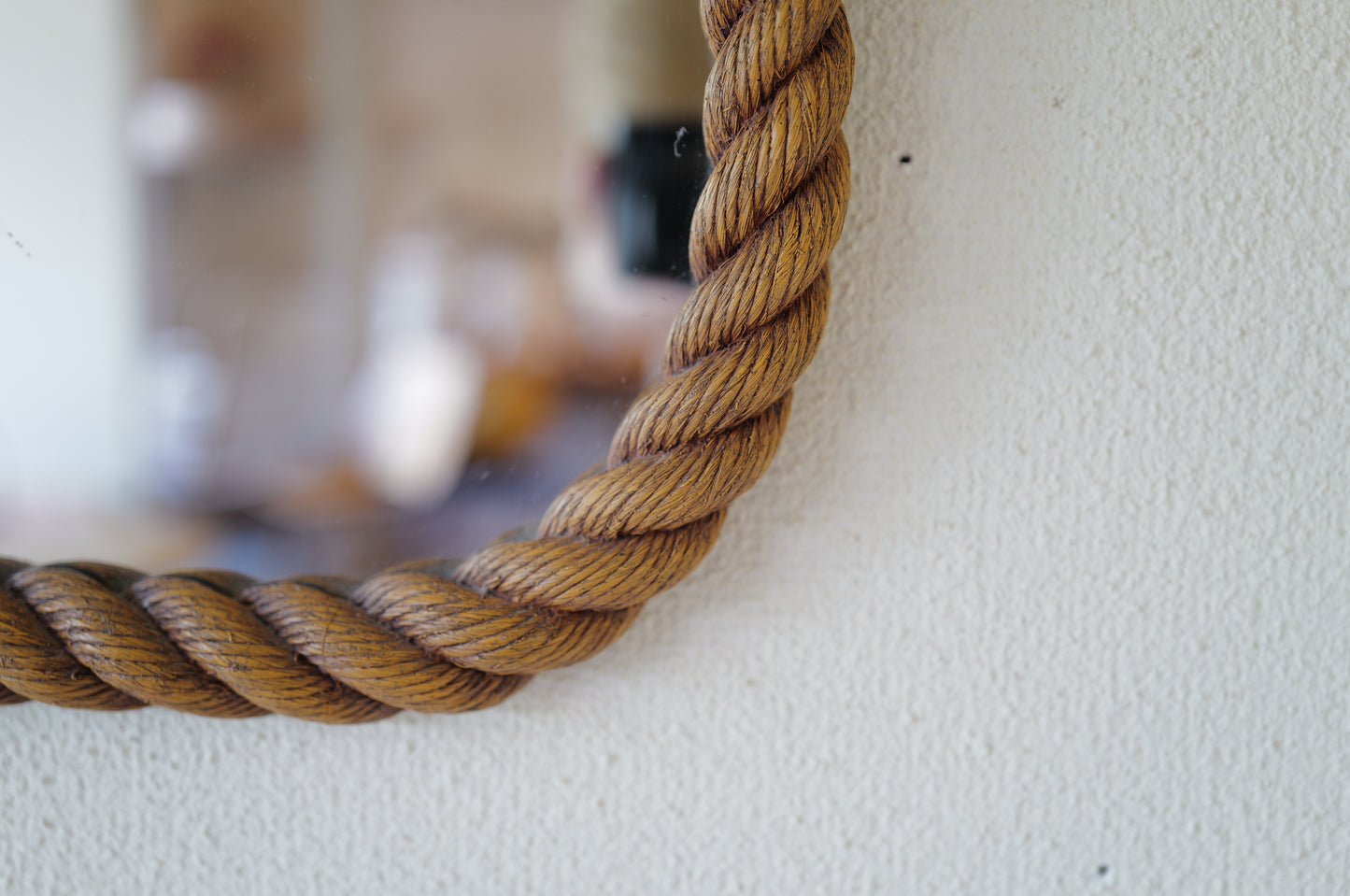 1960s Vintage rope - look wall mirror