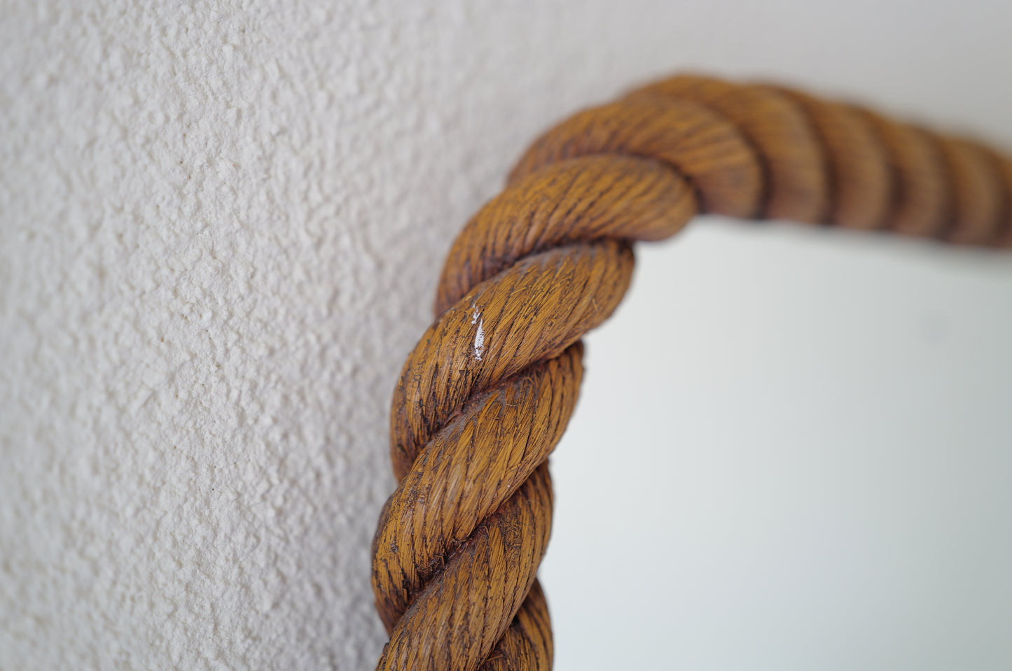 1960s Vintage rope - look wall mirror