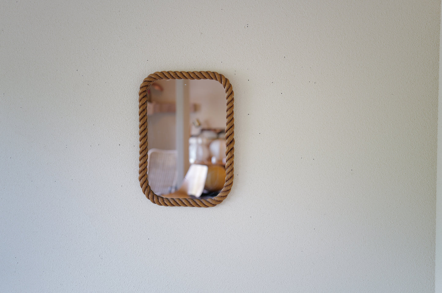 1960s Vintage rope - look wall mirror
