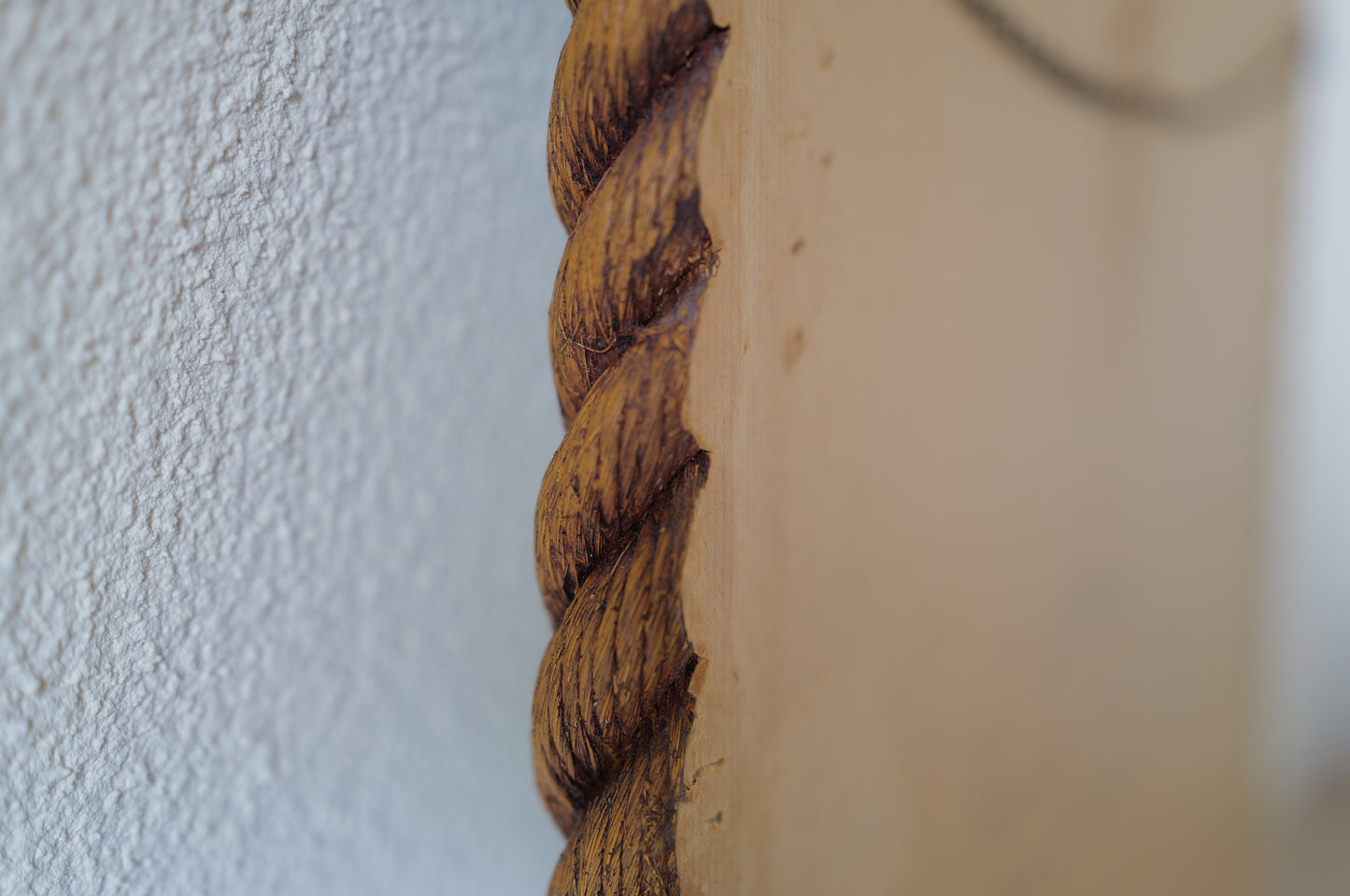 1960s Vintage rope - look wall mirror