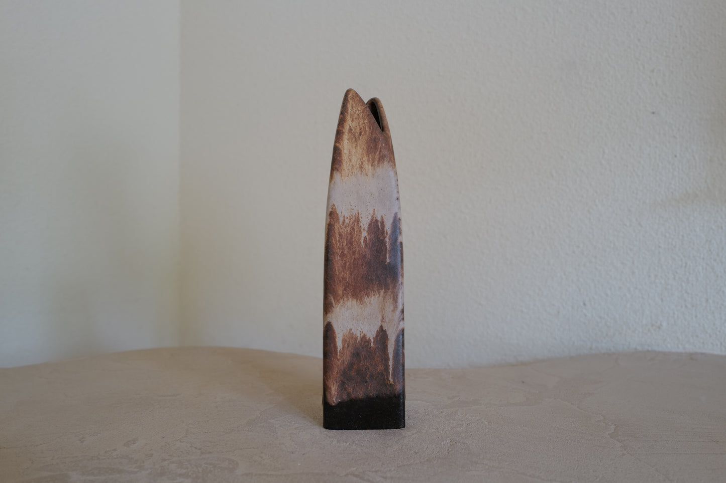 1970s Mid Century ceramic vase brown tones