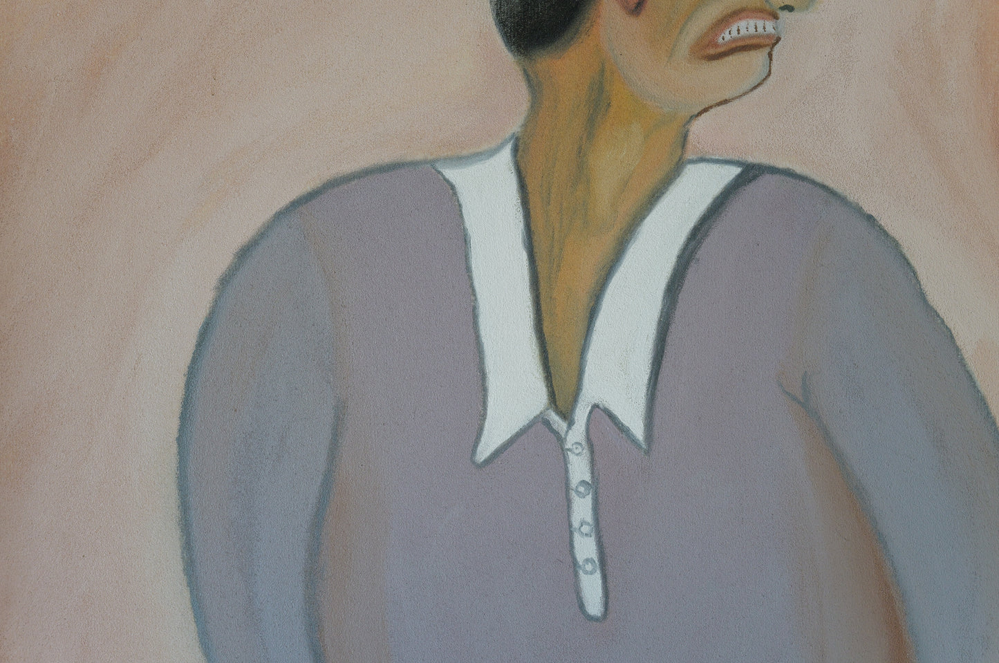 Vintage painting 「Man wearing a polo shirt」in France