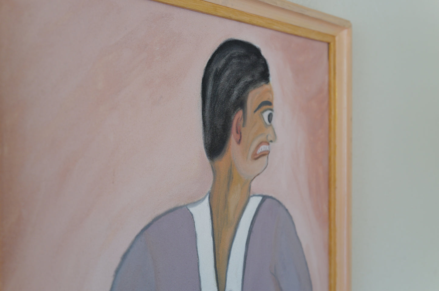 Vintage painting 「Man wearing a polo shirt」in France