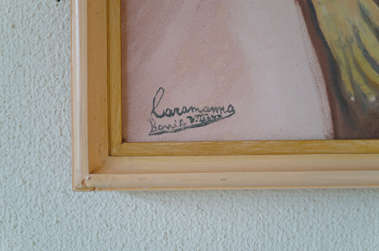 Vintage painting 「Man wearing a polo shirt」in France
