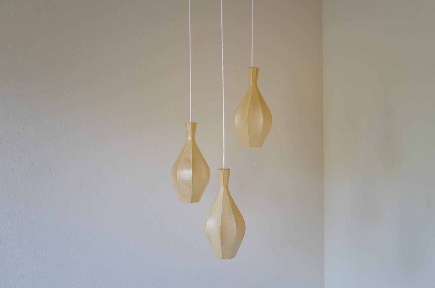 1960s Cocoon cascade ceiling lamp with 3 shades