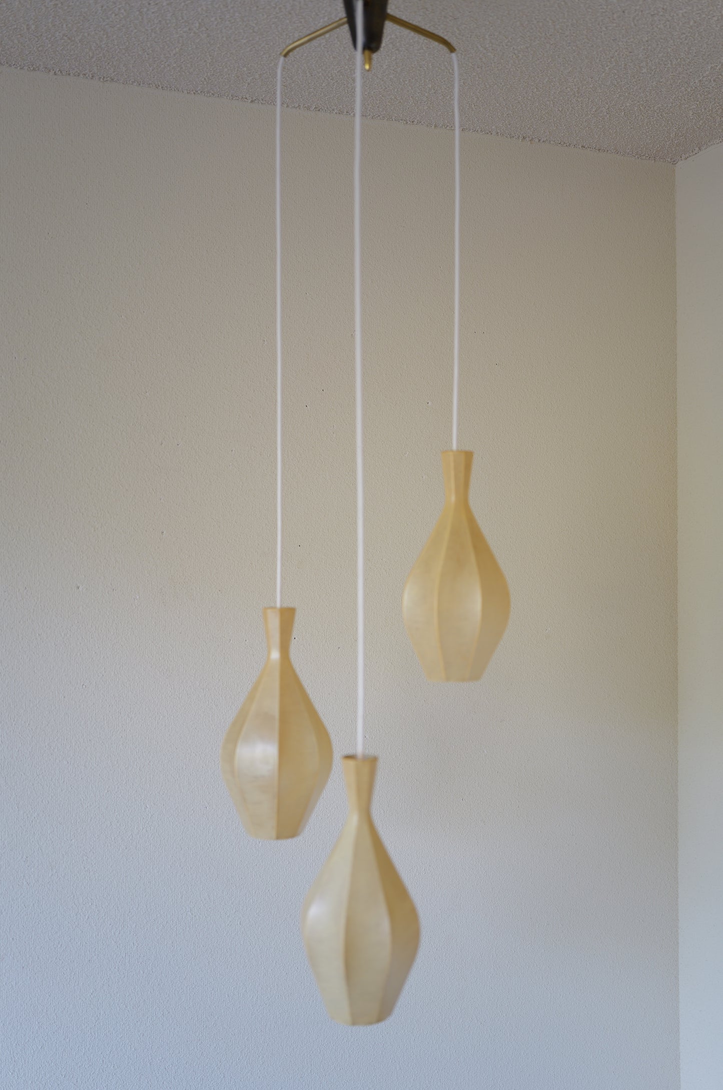 1960s Cocoon cascade ceiling lamp with 3 shades