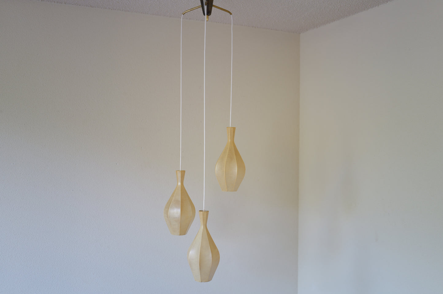 1960s Cocoon cascade ceiling lamp with 3 shades