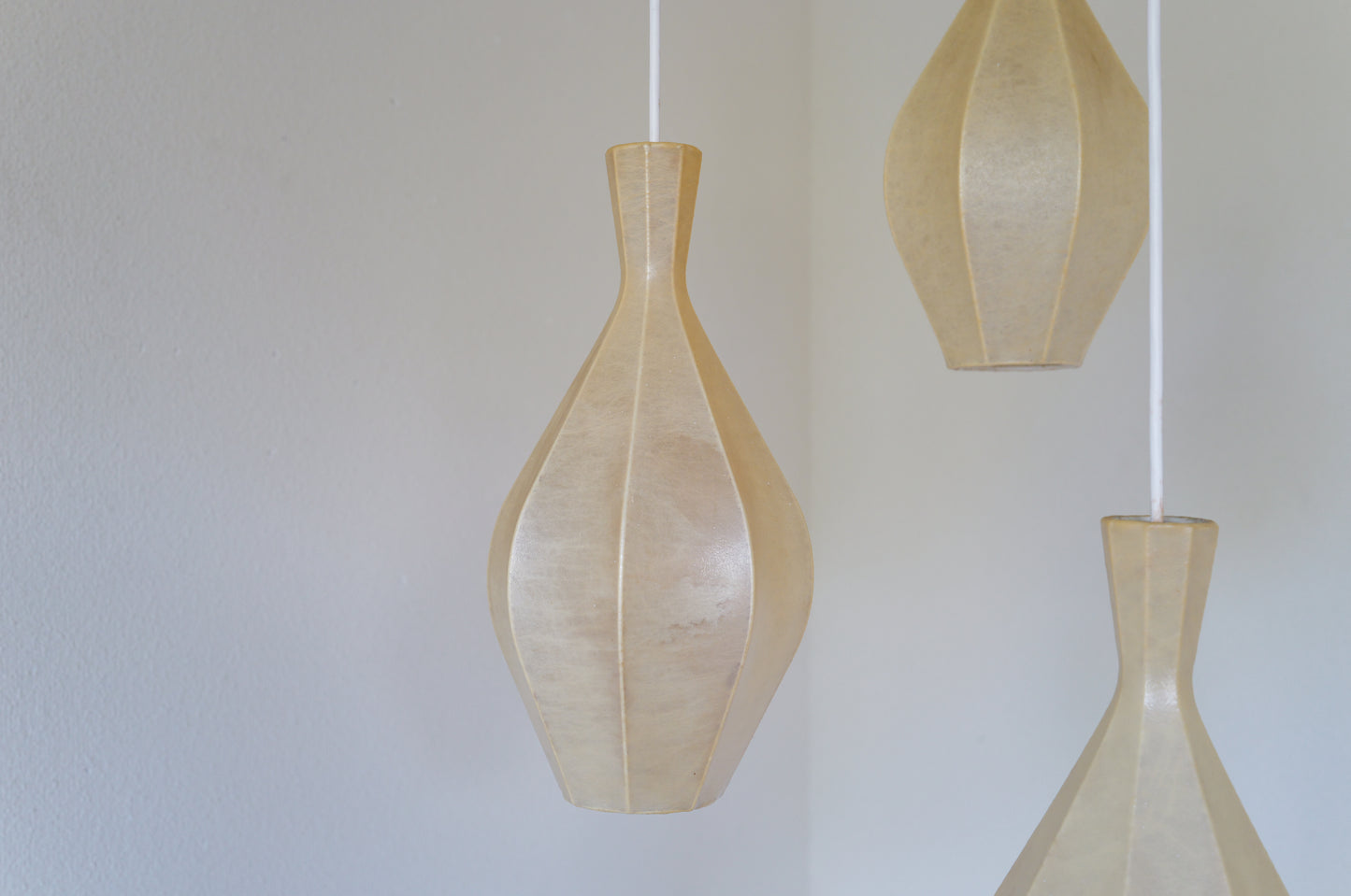 1960s Cocoon cascade ceiling lamp with 3 shades