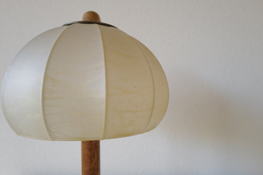 1960s Cocoon & Wood mushroom Lamp. Germany ①