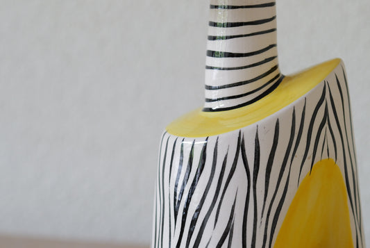 1950s. French ceramic table lamp <pin hell on zebra>