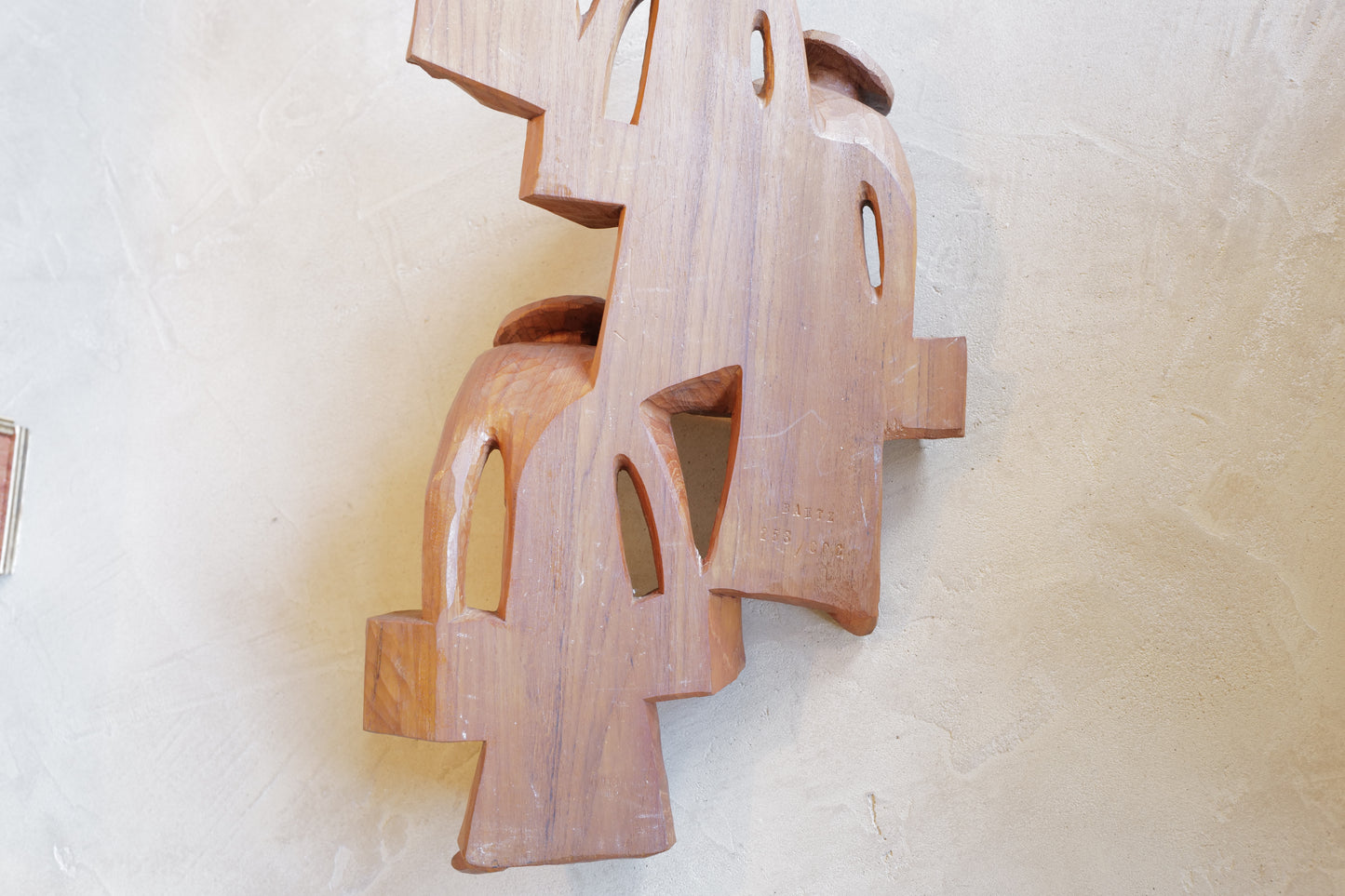 French handmade wall sculpture "monk" 1960s