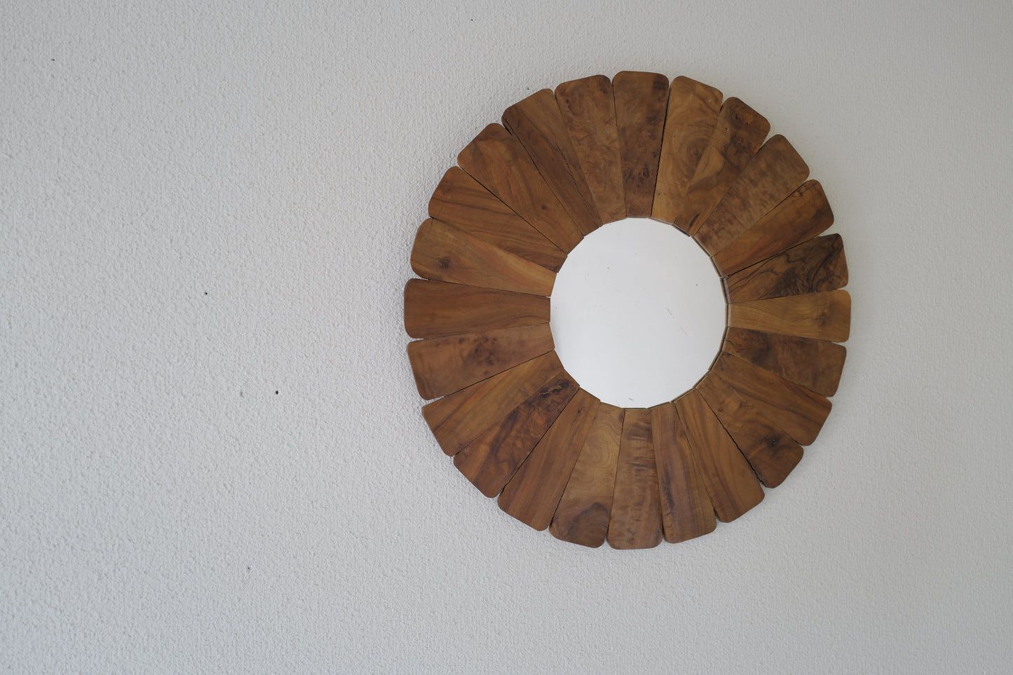 Sun wall mirror ,wooden 1960s France