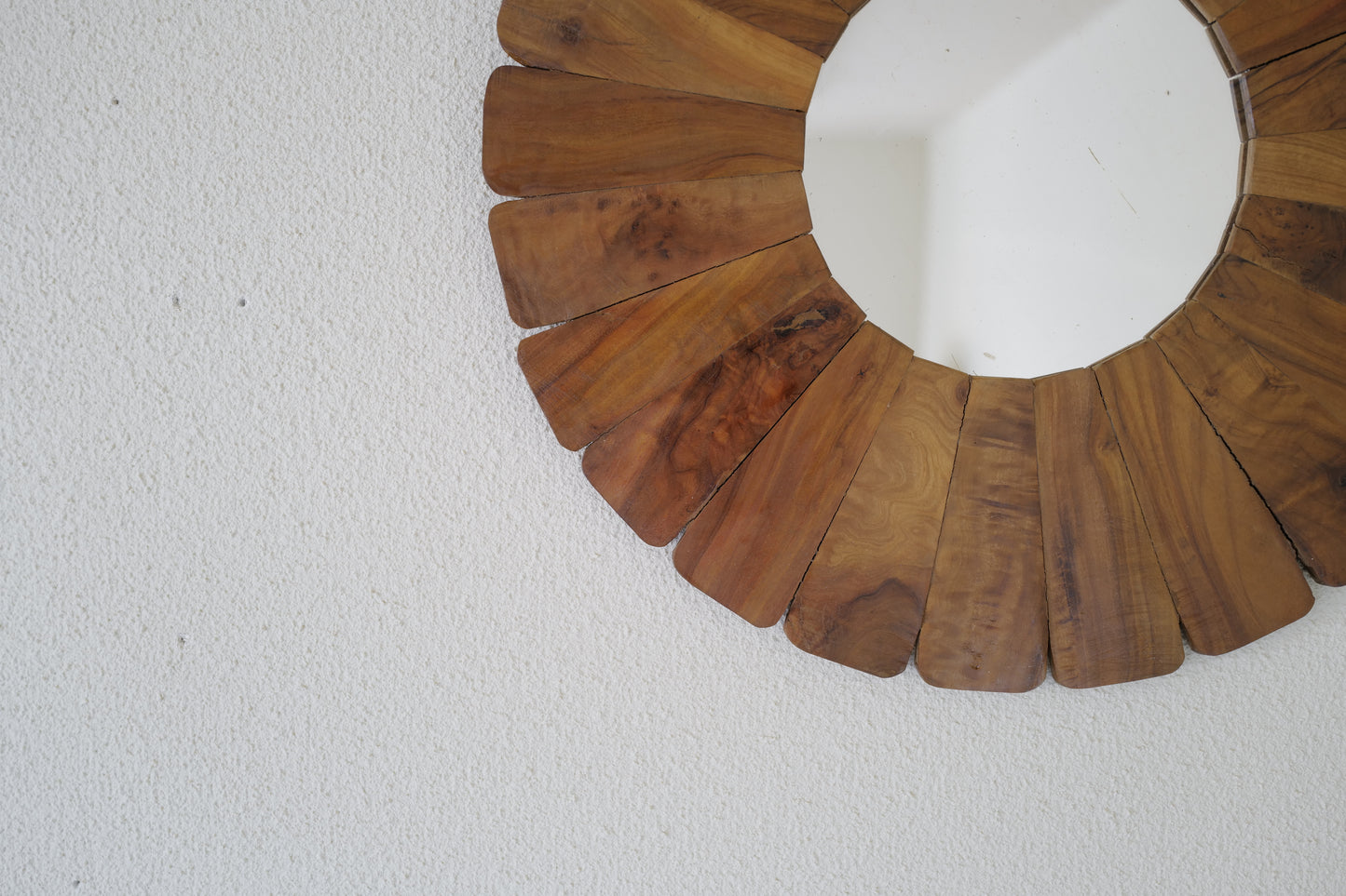 Sun wall mirror ,wooden 1960s France