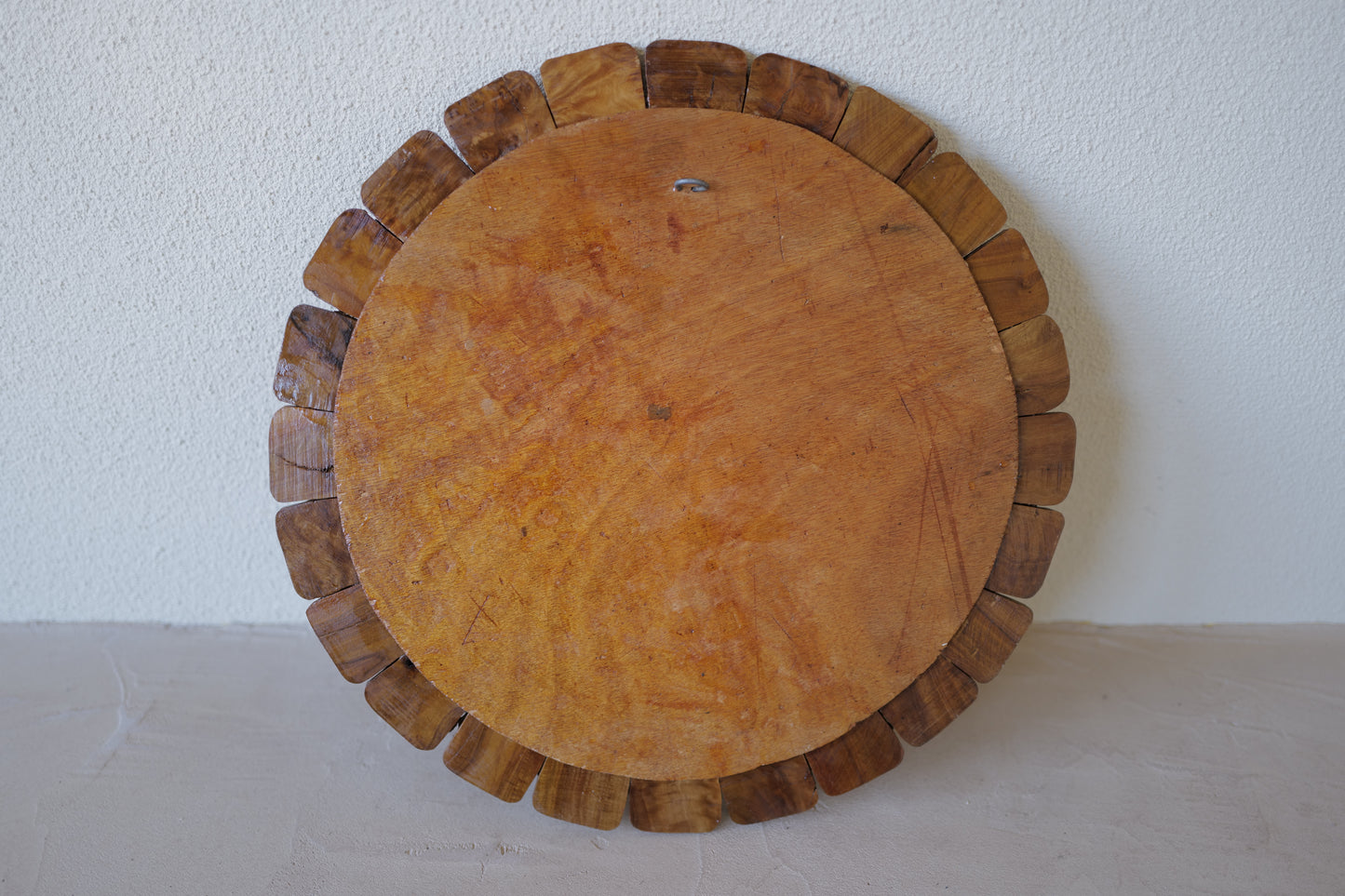 Sun wall mirror ,wooden 1960s France