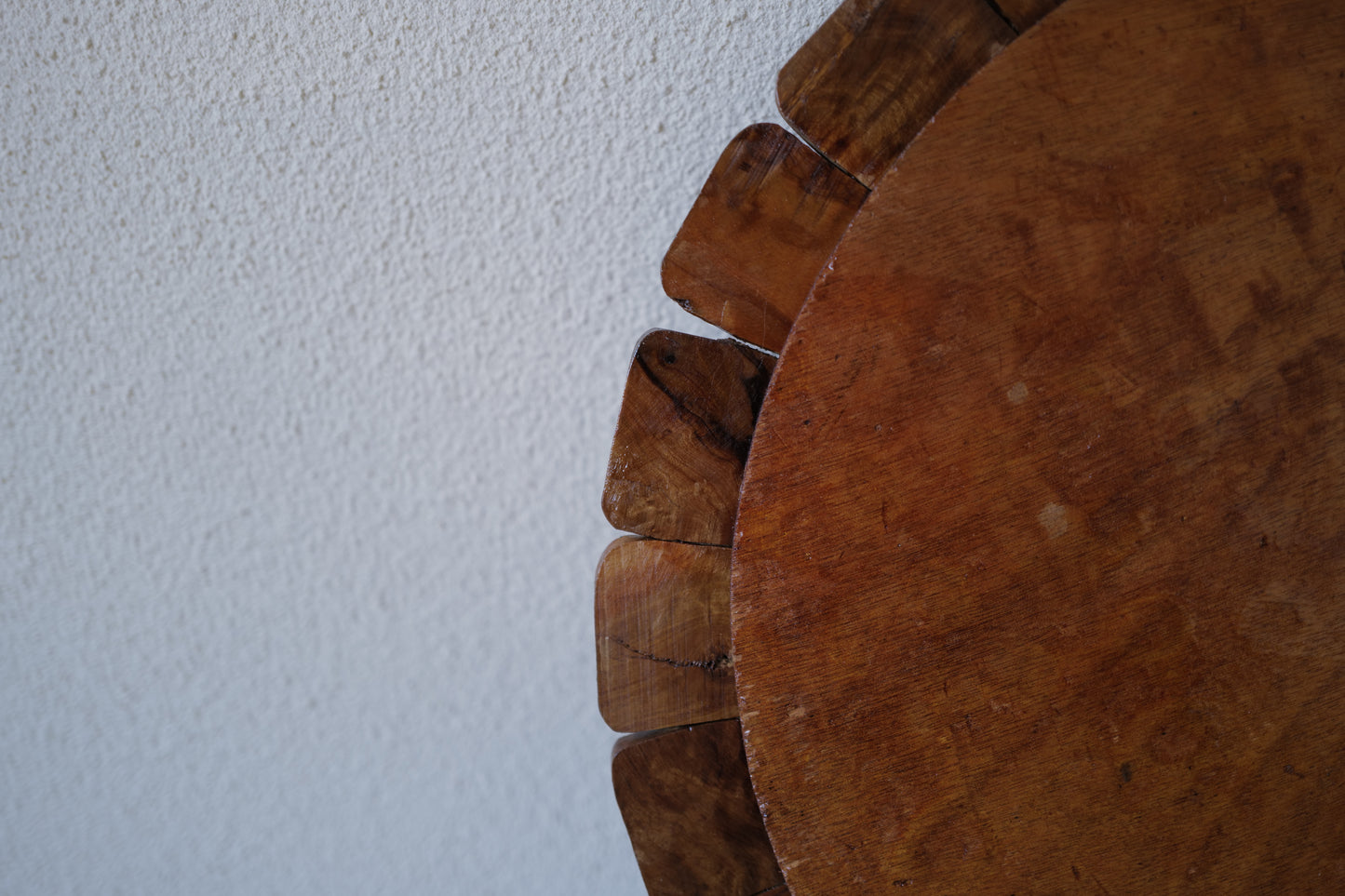 Sun wall mirror ,wooden 1960s France