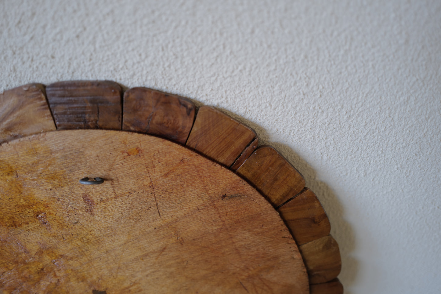 Sun wall mirror ,wooden 1960s France