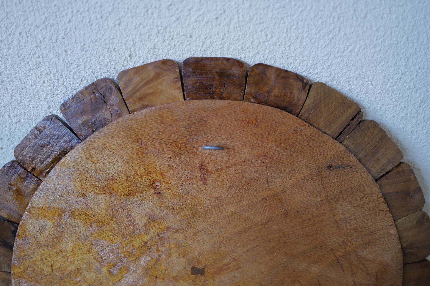Sun wall mirror ,wooden 1960s France
