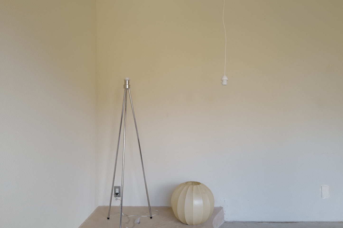 Cocoon floor lamp &  pendant lamp 1960s