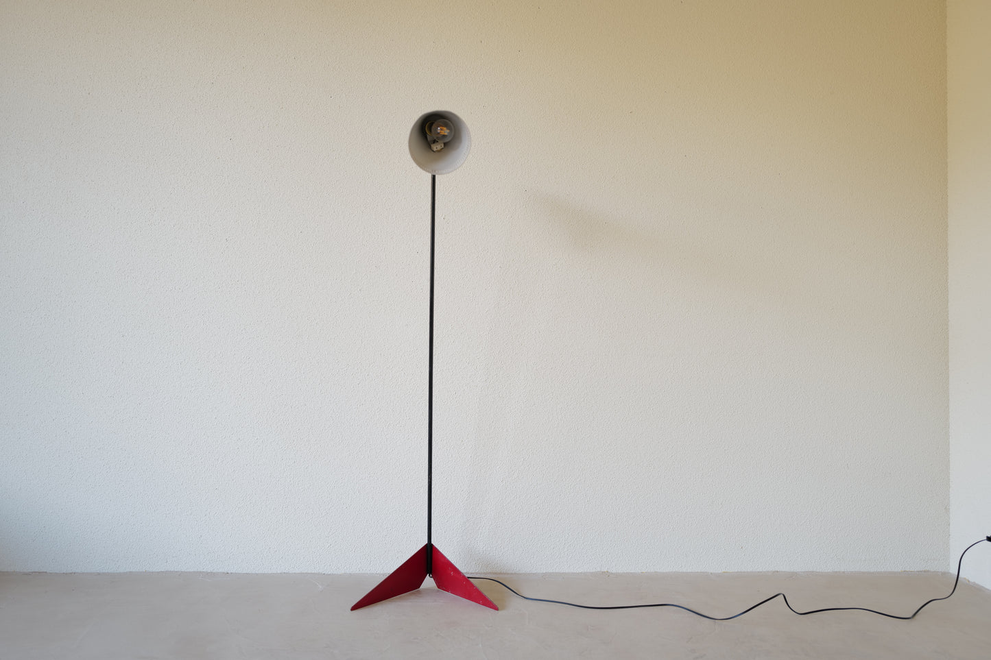 Red floor lamp by Svend Aage Holm-Sørensen Denmark 1950s