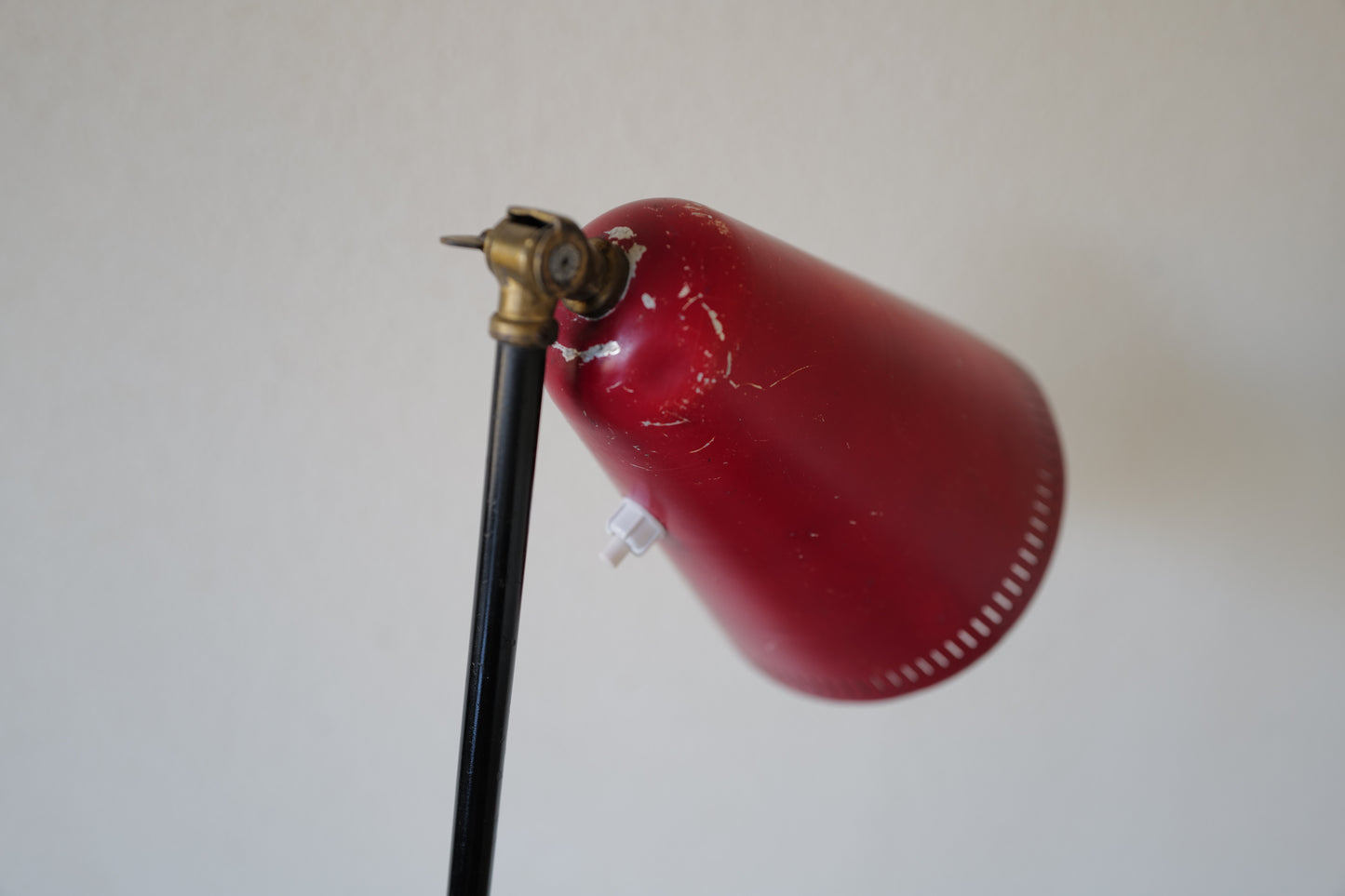 Red floor lamp by Svend Aage Holm-Sørensen Denmark 1950s