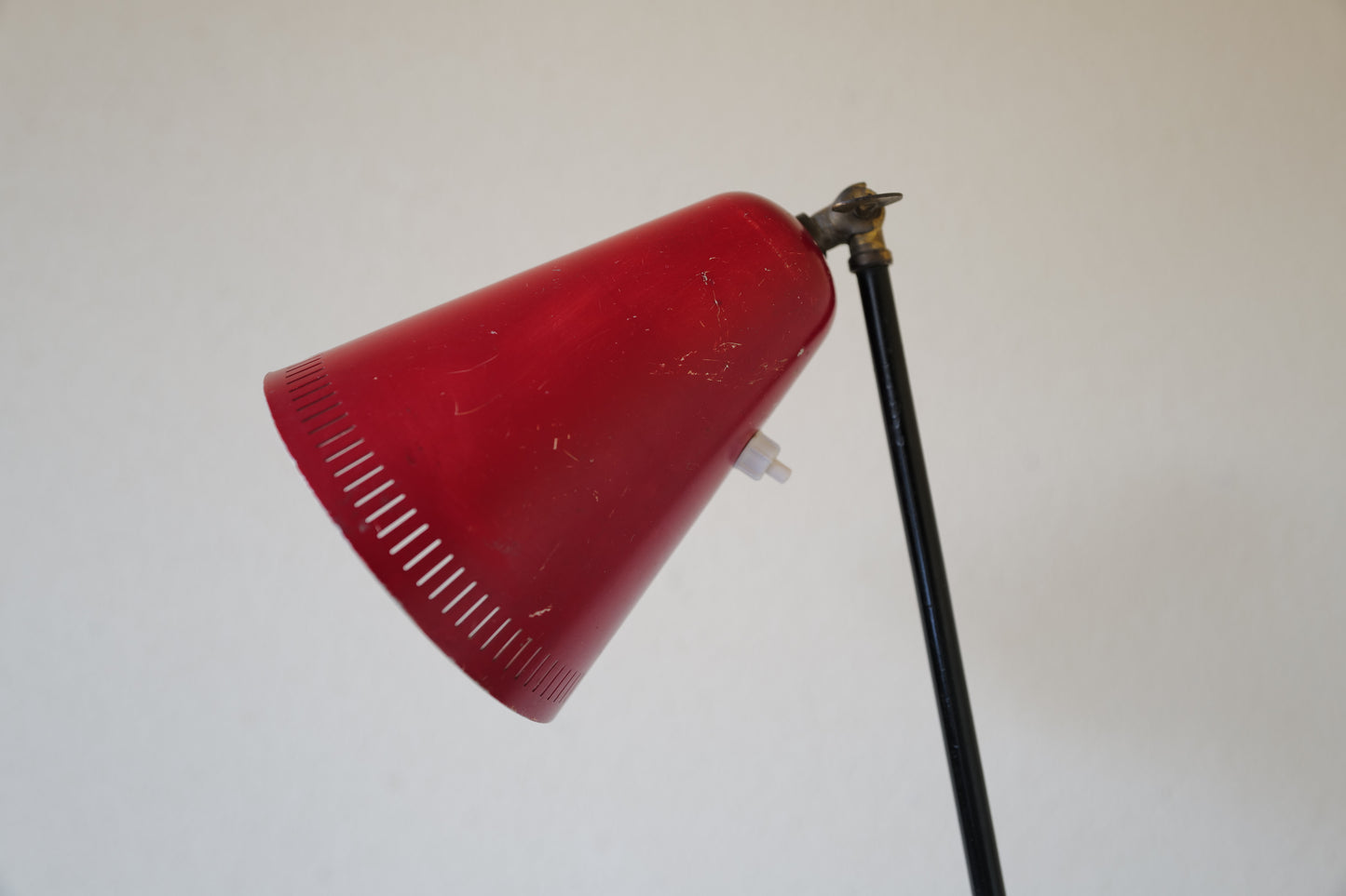 Red floor lamp by Svend Aage Holm-Sørensen Denmark 1950s