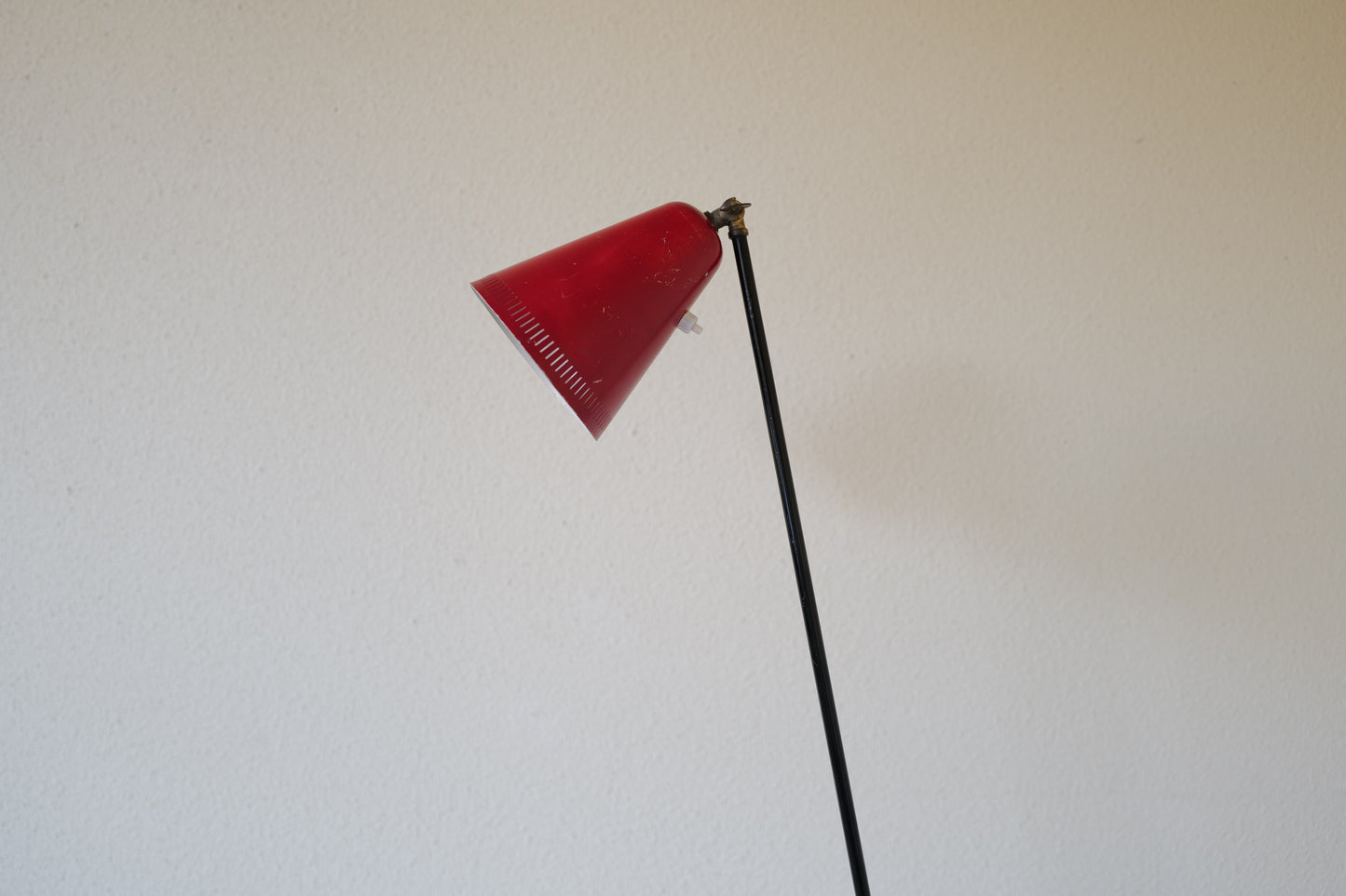 Red floor lamp by Svend Aage Holm-Sørensen Denmark 1950s