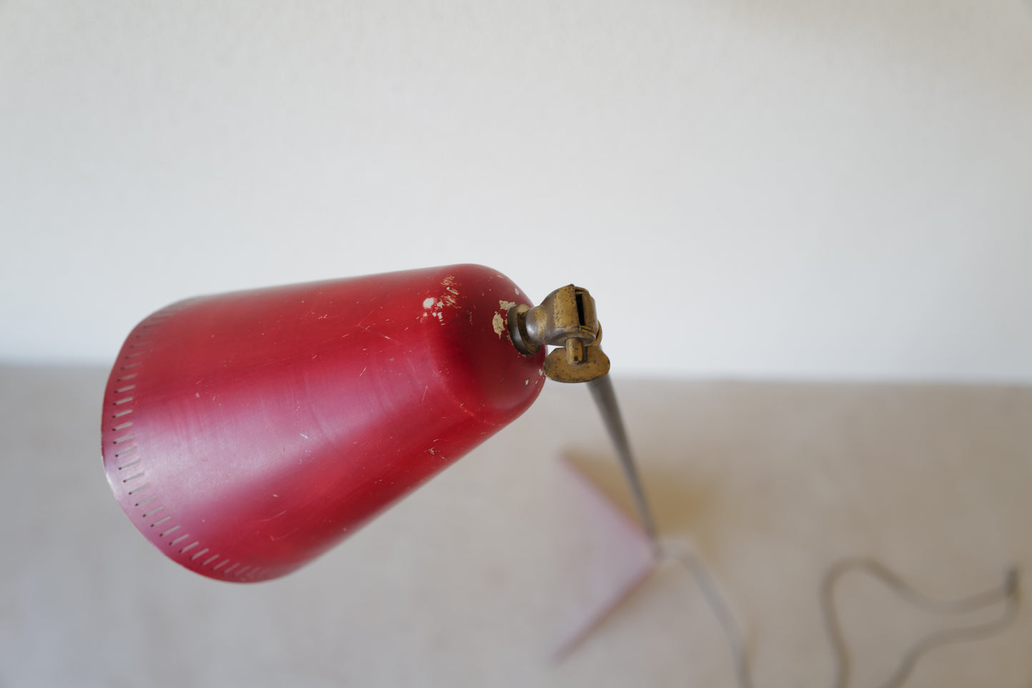 Red floor lamp by Svend Aage Holm-Sørensen Denmark 1950s