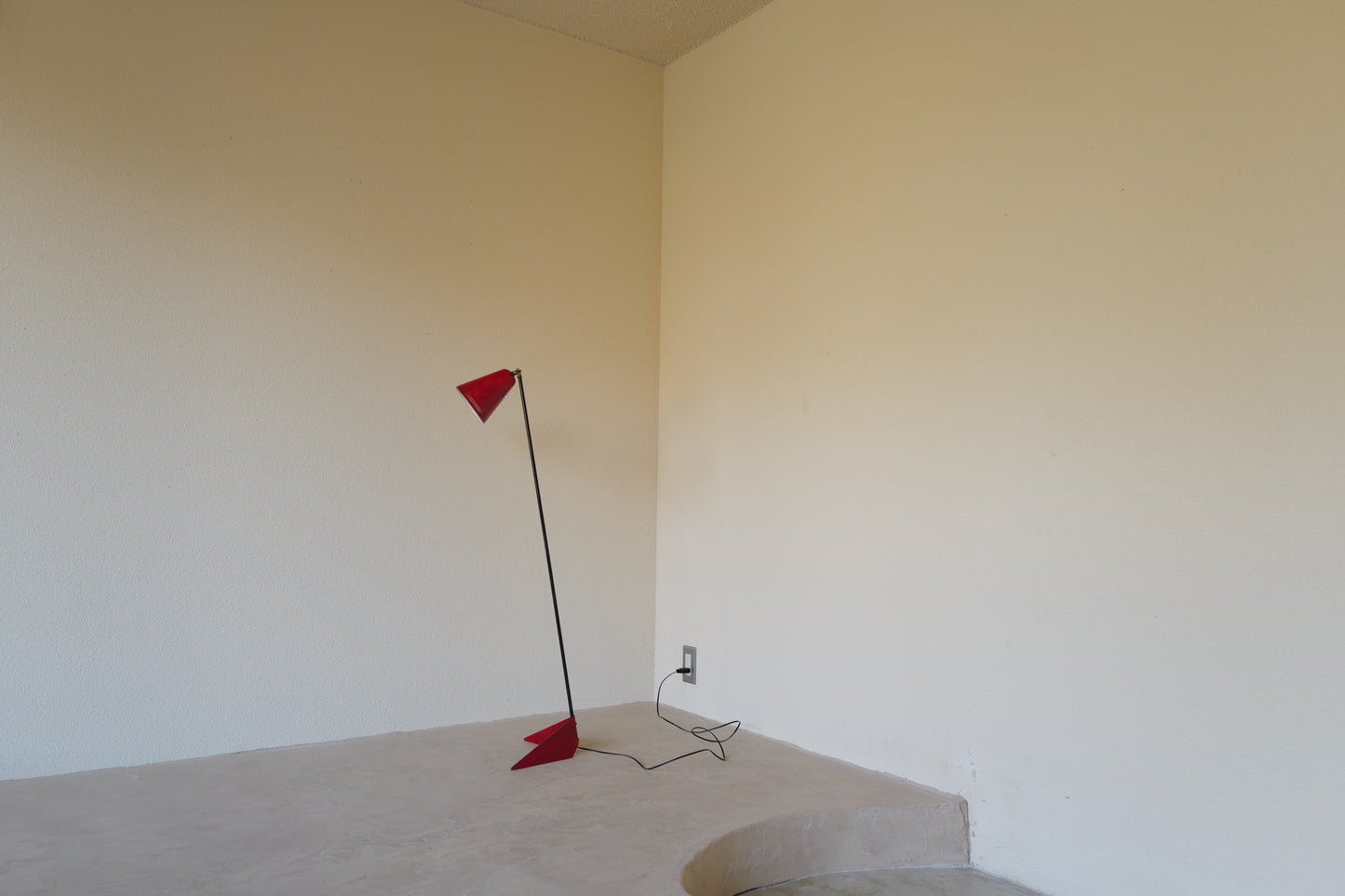 Red floor lamp by Svend Aage Holm-Sørensen Denmark 1950s