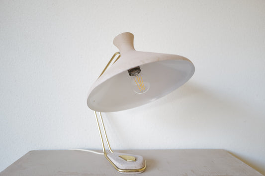 German Mid Century Modern brass and metal table lamp 1950s