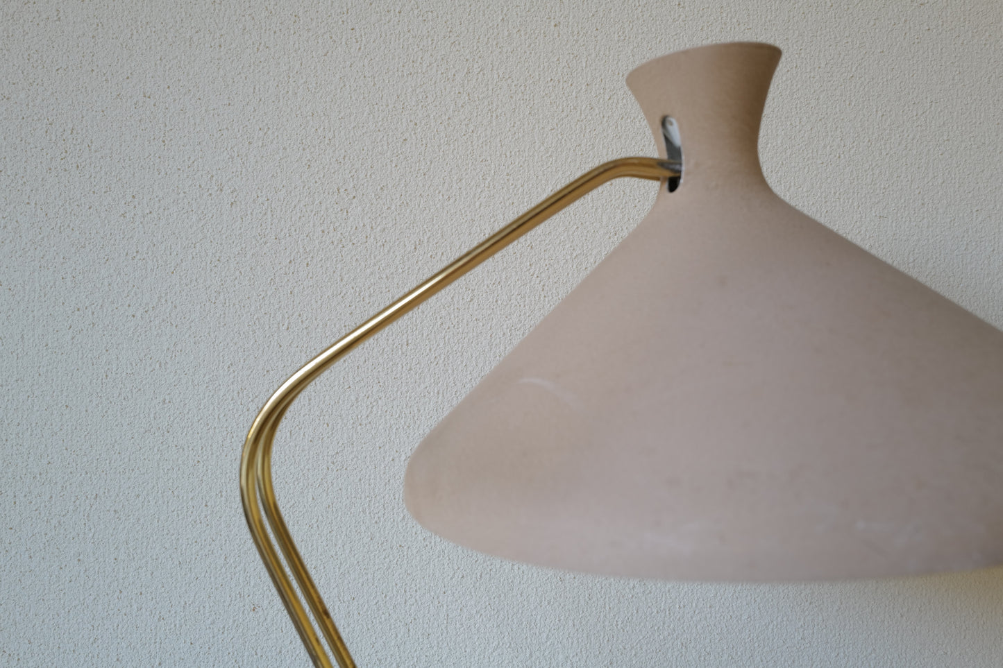 German Mid Century Modern brass and metal table lamp 1950s