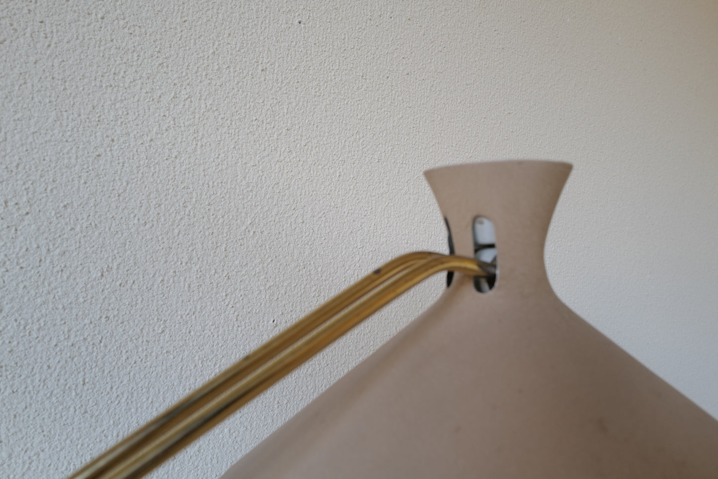 German Mid Century Modern brass and metal table lamp 1950s