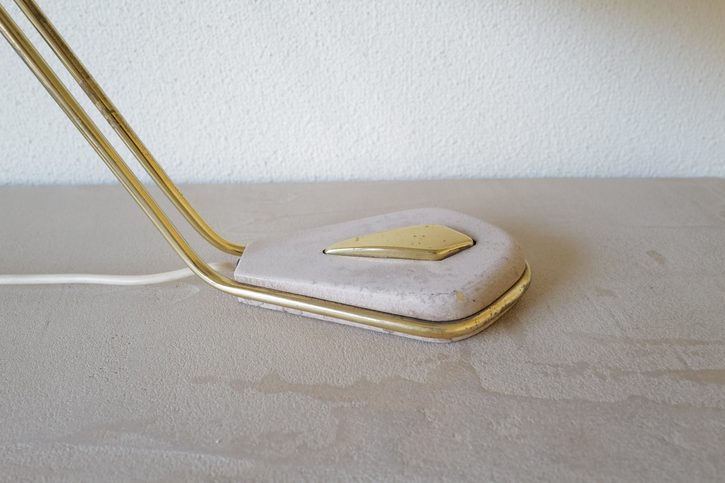 German Mid Century Modern brass and metal table lamp 1950s