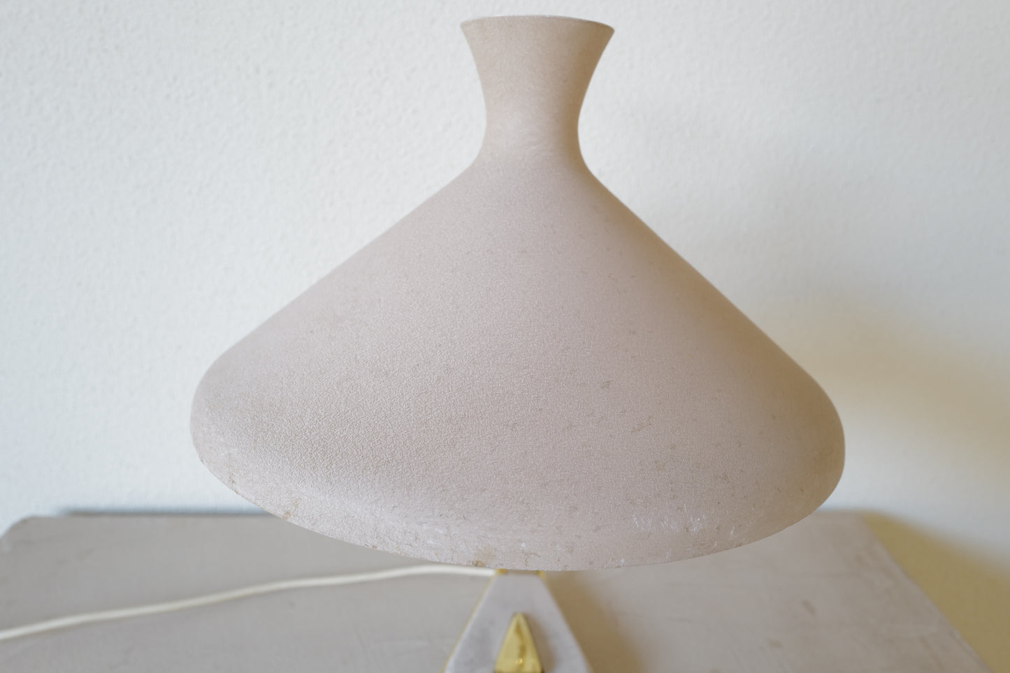 German Mid Century Modern brass and metal table lamp 1950s