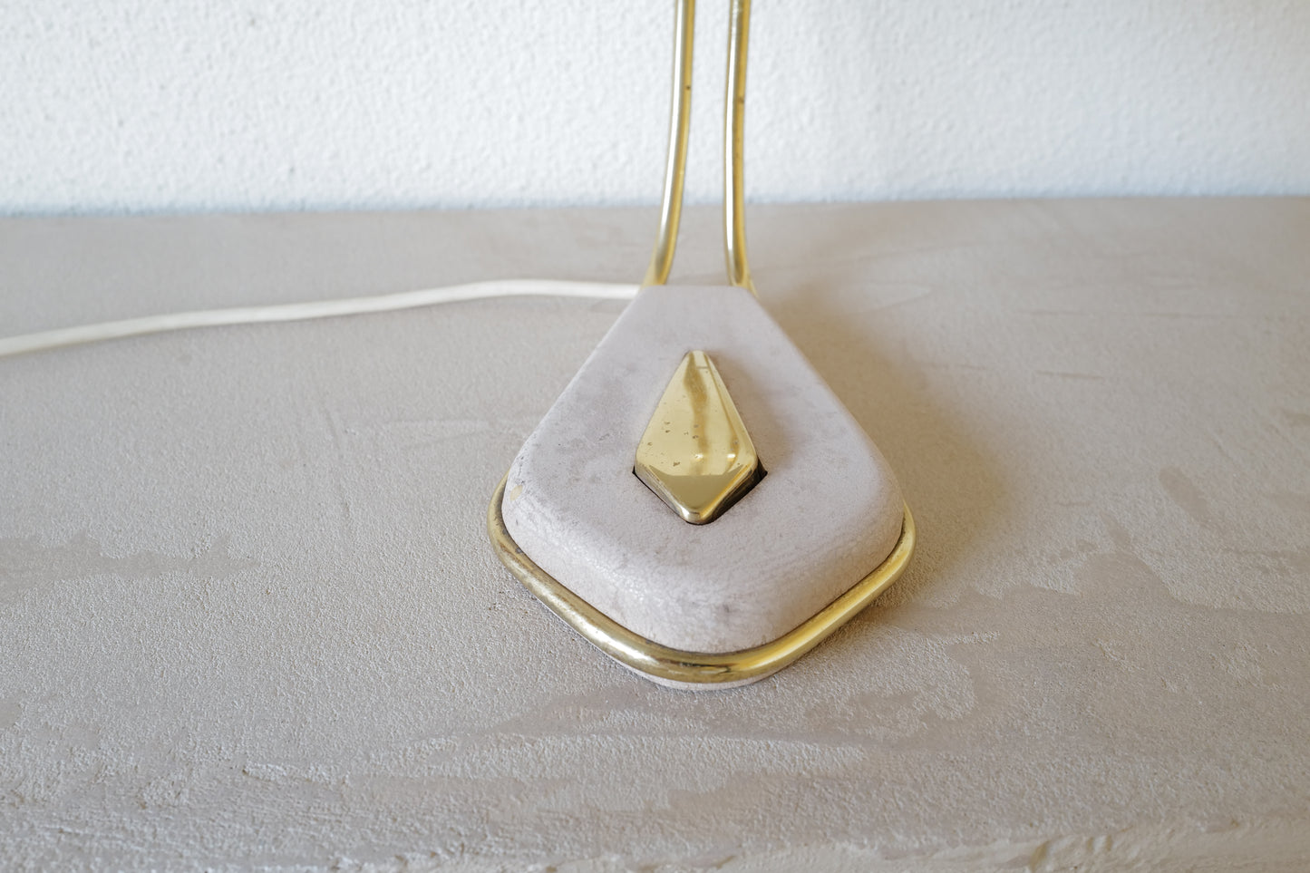 German Mid Century Modern brass and metal table lamp 1950s