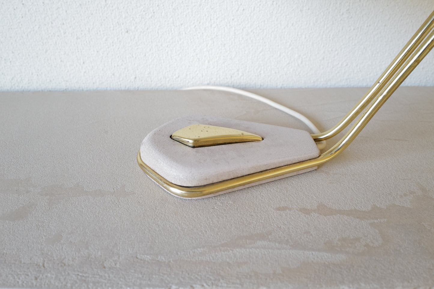 German Mid Century Modern brass and metal table lamp 1950s