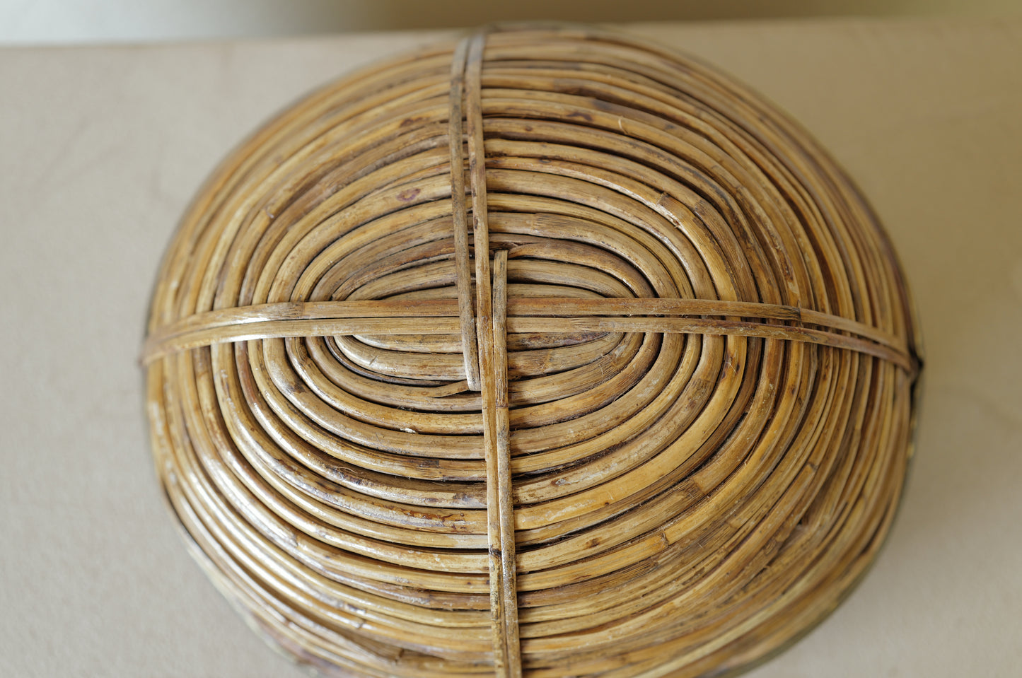1960s Rattan and Brass Basket Style of Gabriella Crespi, Italy ④