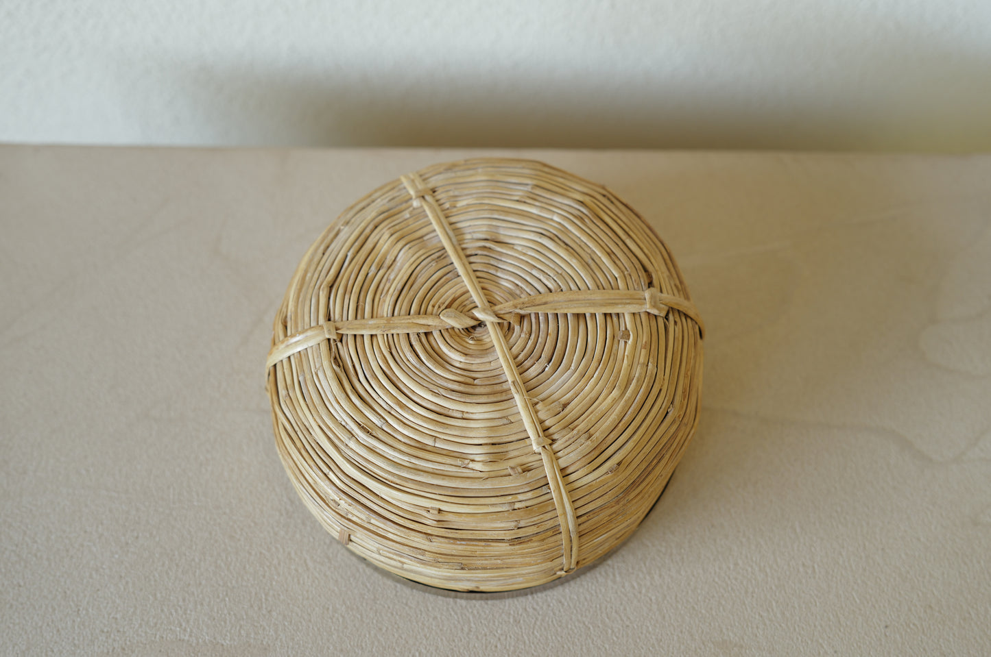 1960s Rattan and Brass Basket Style of Gabriella Crespi, Italy ③