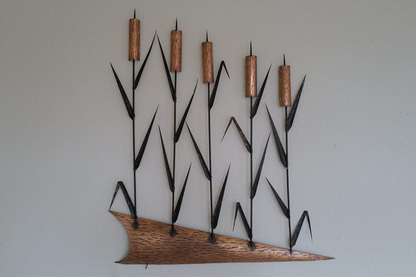 1960s Brass wall scuplture brutalist italy