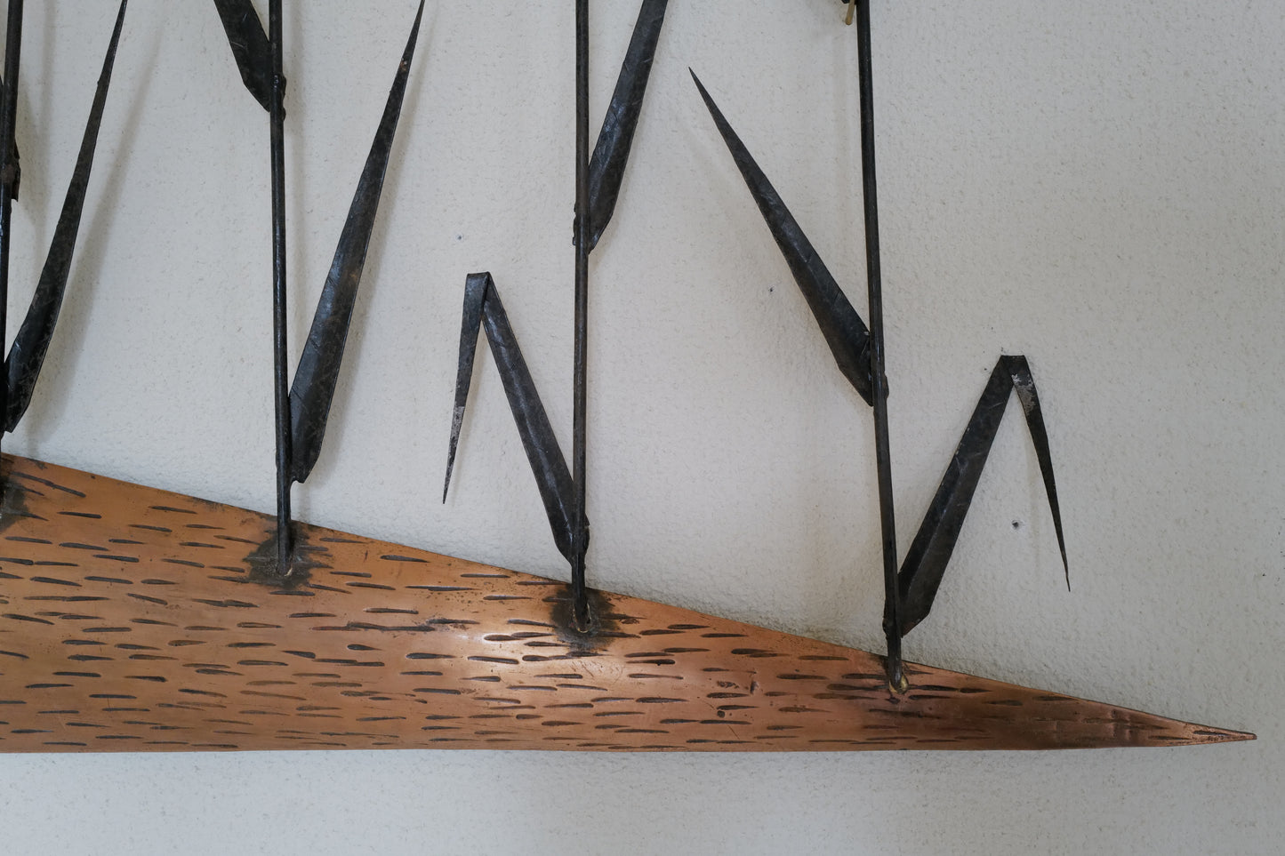 1960s Brass wall scuplture brutalist italy