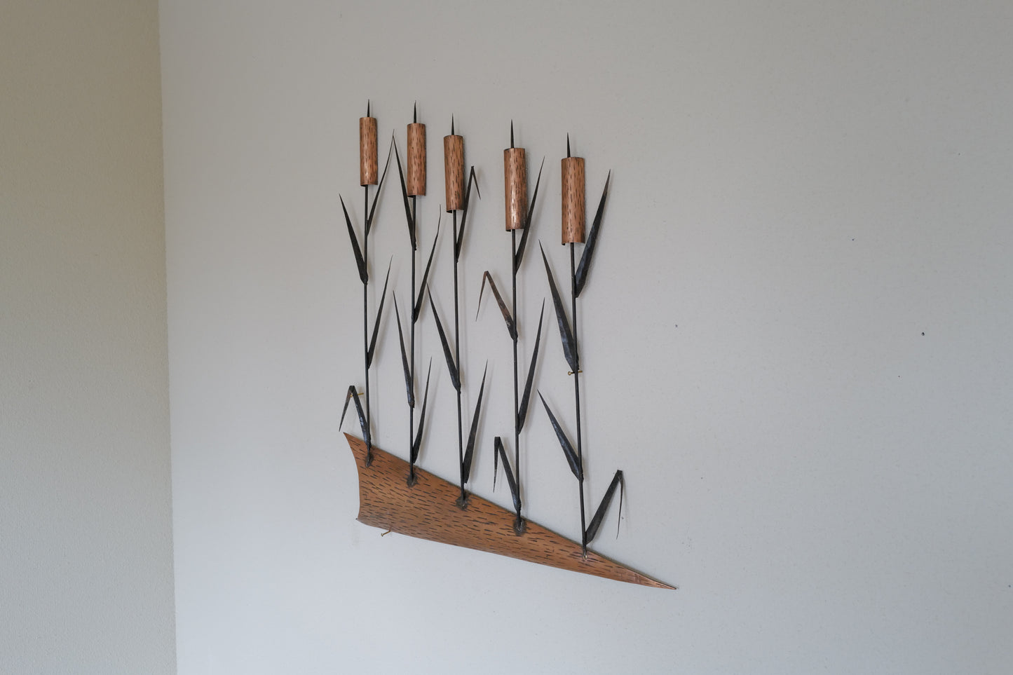 1960s Brass wall scuplture brutalist italy