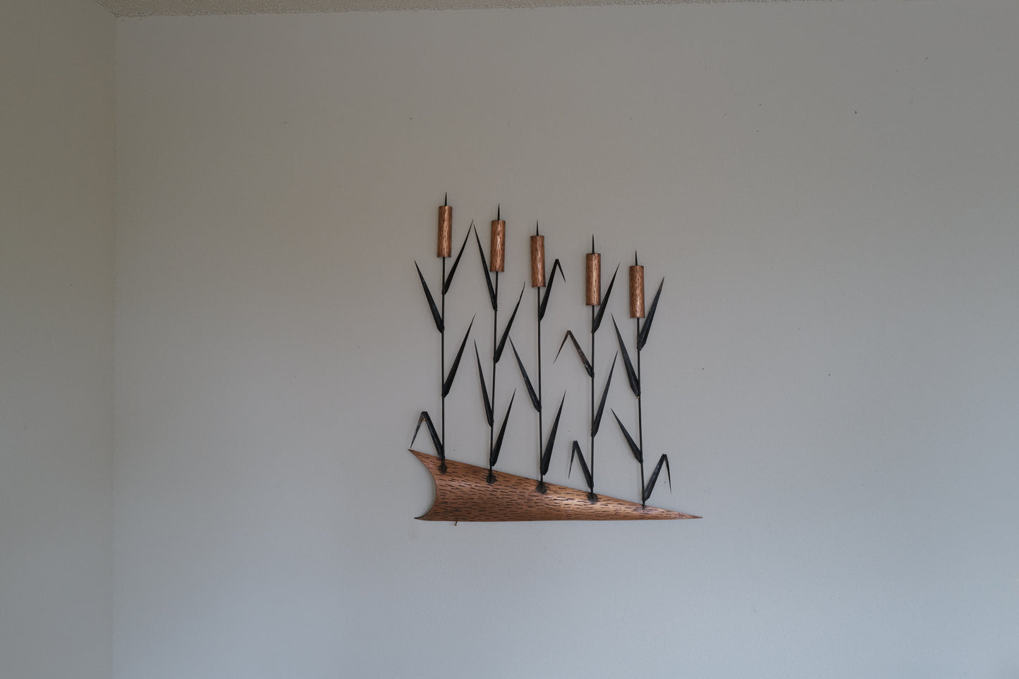 1960s Brass wall scuplture brutalist italy