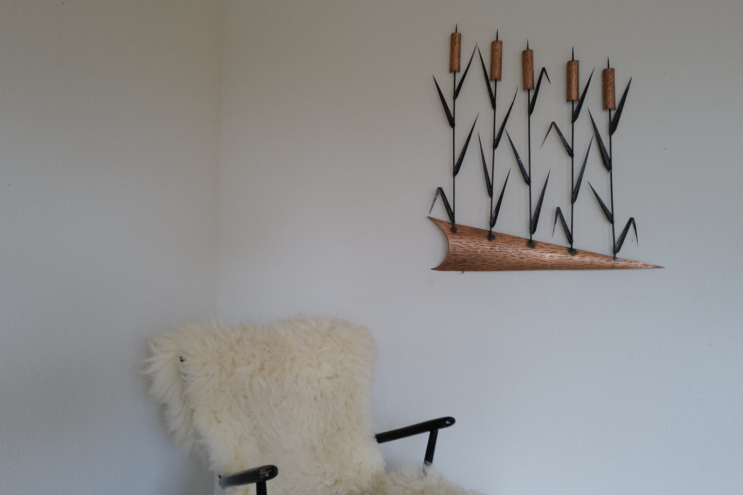 1960s Brass wall scuplture brutalist italy