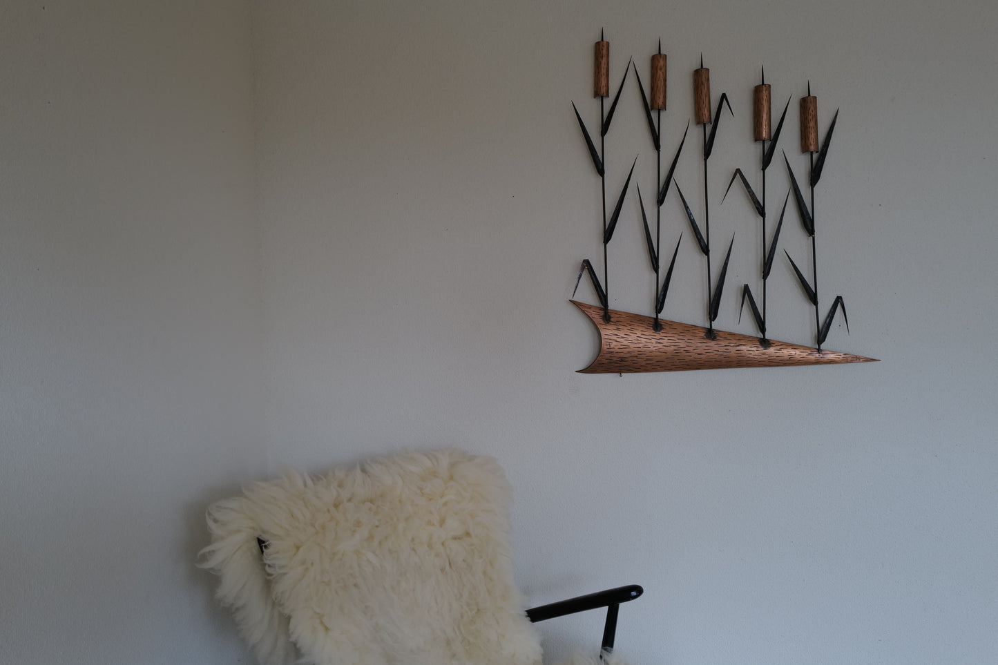 1960s Brass wall scuplture brutalist italy