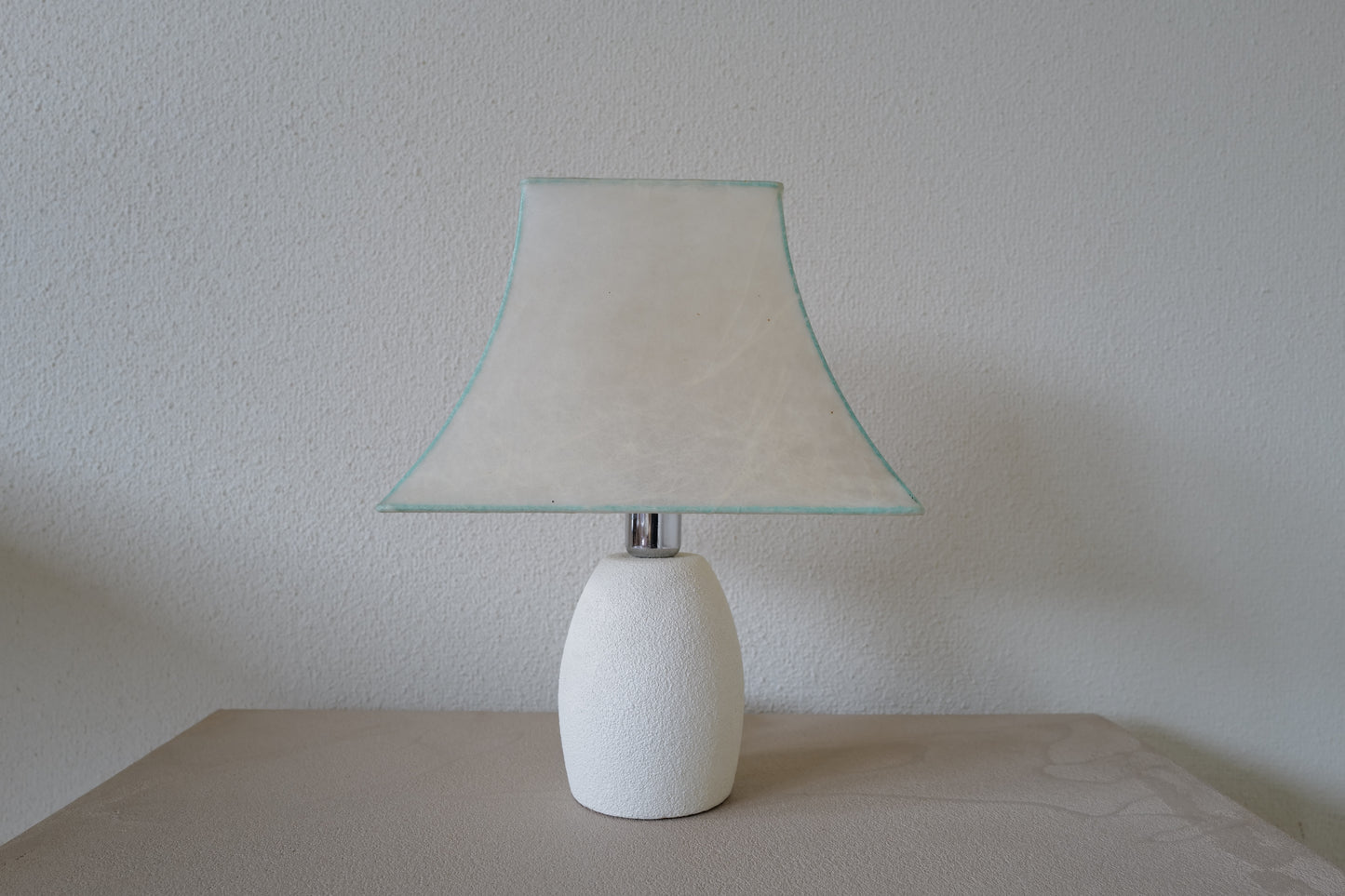 Ceramic base cocoon table lamp by Goldkant Germany 1960s ①
