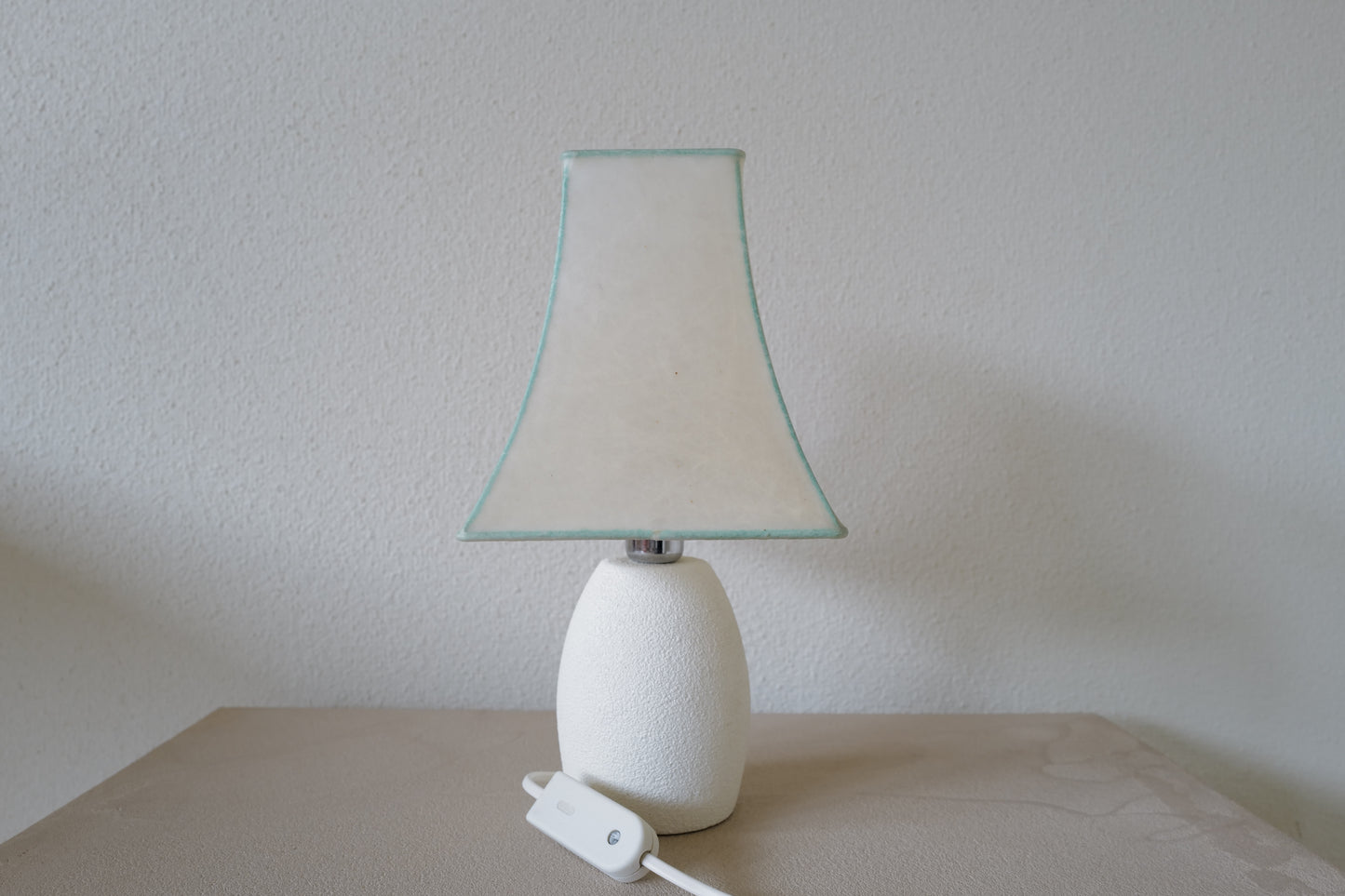 Ceramic base cocoon table lamp by Goldkant Germany 1960s ①