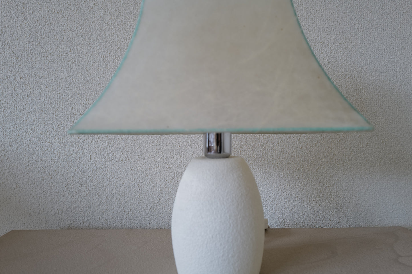 Ceramic base cocoon table lamp by Goldkant Germany 1960s ①